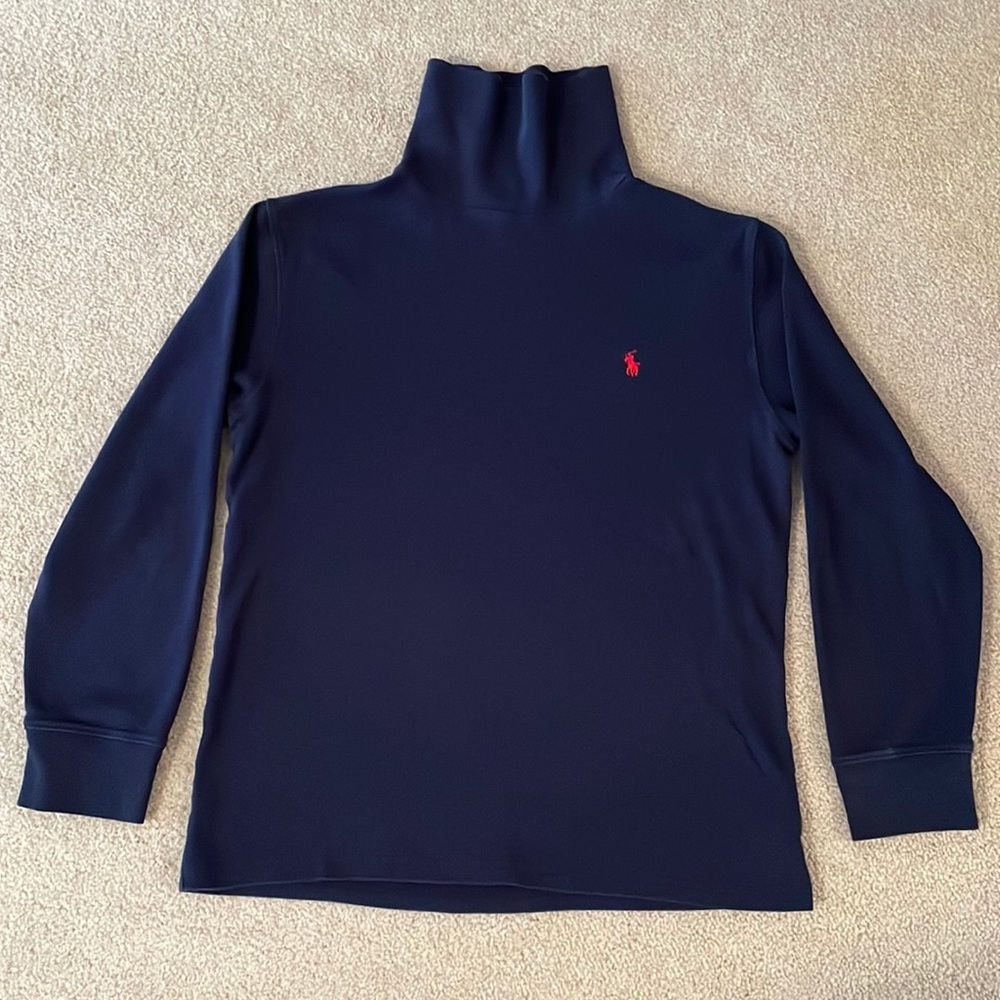 Used Navy Blue Ralph Lauren Boys Turtleneck size Large (14/16)